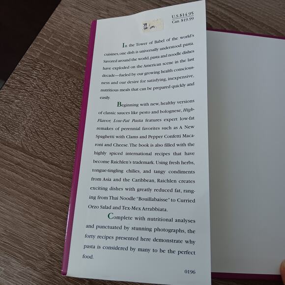 High Flavor, Low-fat Pasta Cookbook By Steven Raichlen's - Hardcover Book - Picture 2 of 8